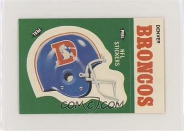 1986 Fleer Team Action Stickers - [Base] - Dubble Bubble Back #_DEBR.1 - Denver Broncos (Helmet)