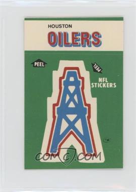 1986 Fleer Team Action Stickers - [Base] - Dubble Bubble Back #_HOOI.2 - Houston Oilers (Team Logo)