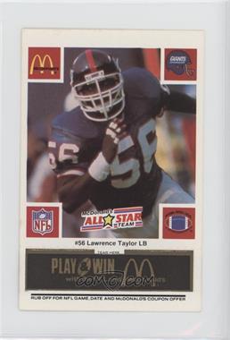 1986 McDonald's Play & Win - All-Star Team - Black Tab #_LATA - Lawrence Taylor
