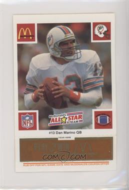 1986 McDonald's Play & Win - All-Star Team - Orange Tab #_DAMA - Dan Marino