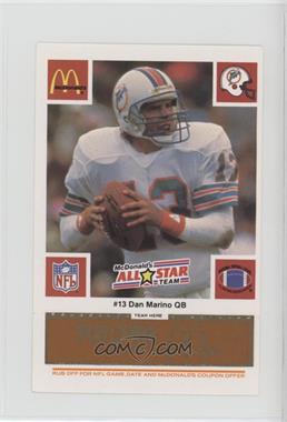 1986 McDonald's Play & Win - All-Star Team - Orange Tab #_DAMA - Dan Marino