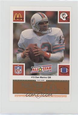 1986 McDonald's Play & Win - All-Star Team - Orange Tab #_DAMA - Dan Marino