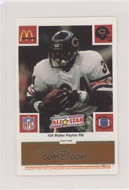 1986 McDonald's Play & Win - All-Star Team - Orange Tab #_WAPA - Walter Payton