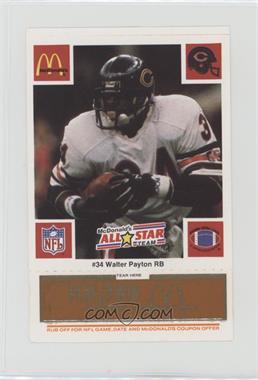 1986 McDonald's Play & Win - All-Star Team - Orange Tab #_WAPA - Walter Payton