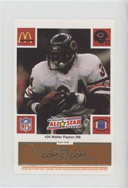 1986 McDonald's Play & Win - All-Star Team - Orange Tab #_WAPA - Walter Payton