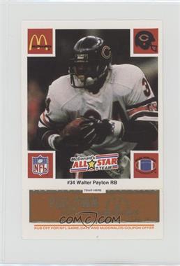 1986 McDonald's Play & Win - All-Star Team - Orange Tab #_WAPA - Walter Payton