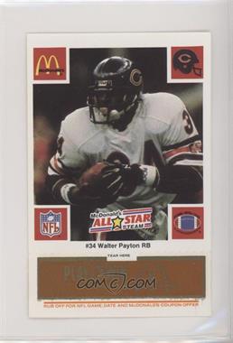 1986 McDonald's Play & Win - All-Star Team - Orange Tab #_WAPA - Walter Payton