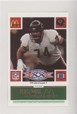 1986 McDonald's Play & Win - Chicago Bears - Green Tab #_JICO - Jim Covert
