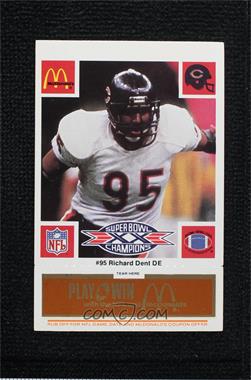 1986 McDonald's Play & Win - Chicago Bears - Orange Tab #_RIDE - Richard Dent