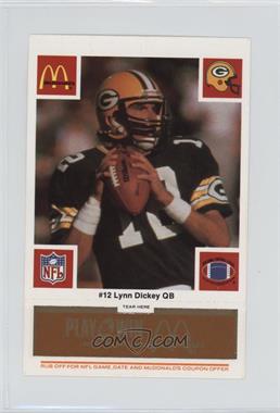 1986 McDonald's Play & Win - Green Bay Packers - Orange Tab #_LYDI - Lynn Dickey