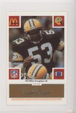 1986 McDonald's Play & Win - Green Bay Packers - Orange Tab #_MIDO - Mike Douglass