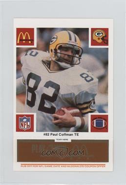 1986 McDonald's Play & Win - Green Bay Packers - Orange Tab #_PACO - Paul Coffman