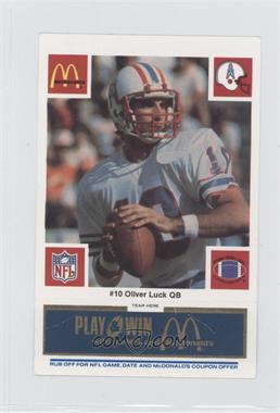 1986 McDonald's Play & Win - Houston Oilers - Blue Tab #_OLLU - Oliver Luck