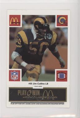 1986 McDonald's Play & Win - Los Angeles Rams - Black Tab #_JICO - Jim Collins