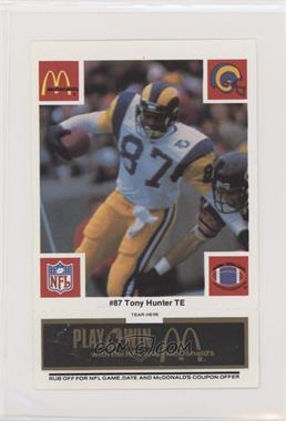 1986 McDonald's Play & Win - Los Angeles Rams - Black Tab #_TOHU - Tony Hunter