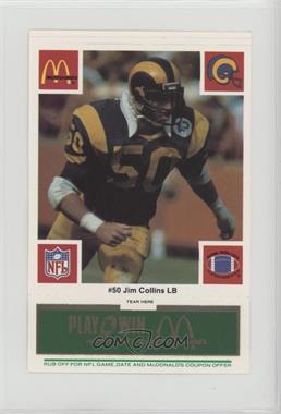 1986 McDonald's Play & Win - Los Angeles Rams - Green Tab #_JICO - Jim Collins