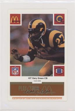 1986 McDonald's Play & Win - Los Angeles Rams - Orange Tab #_GAGR - Gary Green