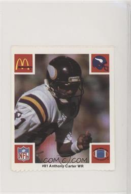 1986 McDonald's Play & Win - Minnesota Vikings - No Tab #_ANCA - Anthony Carter