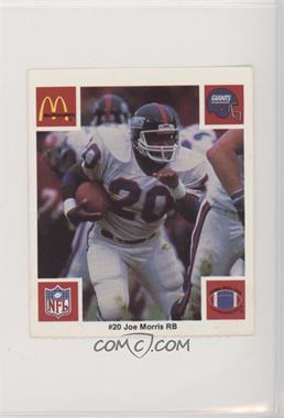 1986 McDonald's Play & Win - New York Giants - No Tab #_JOMO - Joe Morris