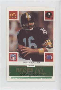 1986 McDonald's Play & Win - Pittsburgh Steelers - Green Tab #_MAMA - Mark Malone