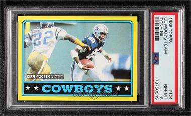 1986 Topps - [Base] #124.2 - Dallas Cowboys (D* on Copyright Line) [PSA 8 NM‑MT]