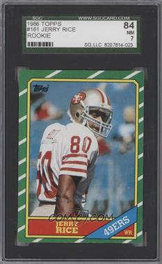 1986 Topps - [Base] #161.2 - Jerry Rice (D* on Copyright Line) [SGC 84 NM 7]