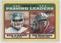 League Leaders - Ken O'Brien, Joe Montana (D* on Copyright Line) [Noted]