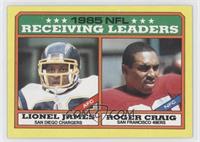 League Leaders - Lionel James, Roger Craig (C* on Copyright Line)