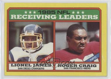1986 Topps - [Base] #226.2 - League Leaders - Lionel James, Roger Craig (D* on Copyright Line)