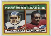 League Leaders - Lionel James, Roger Craig (D* on Copyright Line)