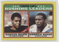 League Leaders - Marcus Allen, Gerald Riggs (C* on Copyright Line)