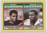 League Leaders - Marcus Allen, Gerald Riggs (D* on Copyright Line)