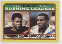 League Leaders - Marcus Allen, Gerald Riggs (D* on Copyright Line)