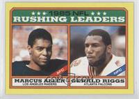 League Leaders - Marcus Allen, Gerald Riggs (D* on Copyright Line)