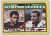 League Leaders - Marcus Allen, Gerald Riggs (D* on Copyright Line)