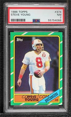 1986 Topps - [Base] #374.1 - Steve Young (C* on Copyright Line) [PSA 7 NM]