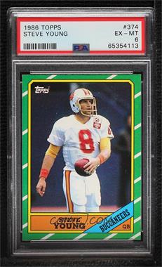 1986 Topps - [Base] #374.1 - Steve Young (C* on Copyright Line) [PSA 6 EX‑MT]