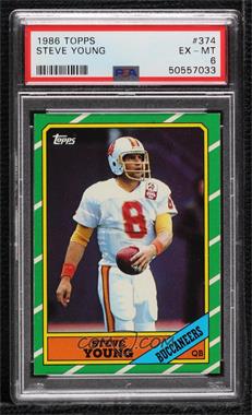 1986 Topps - [Base] #374.1 - Steve Young (C* on Copyright Line) [PSA 6 EX‑MT]