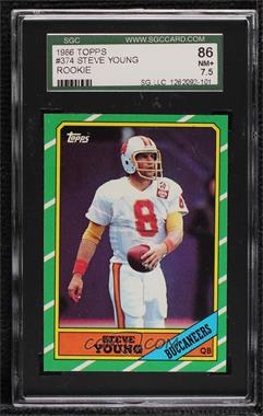 1986 Topps - [Base] #374.1 - Steve Young (C* on Copyright Line) [SGC 86 NM+ 7.5]