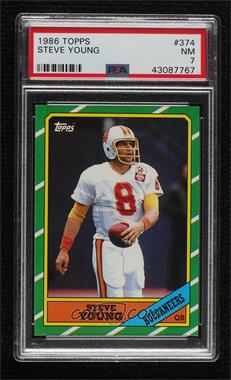 1986 Topps - [Base] #374.1 - Steve Young (C* on Copyright Line) [PSA 7 NM]