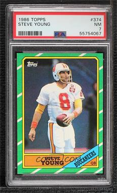 1986 Topps - [Base] #374.1 - Steve Young (C* on Copyright Line) [PSA 7 NM]