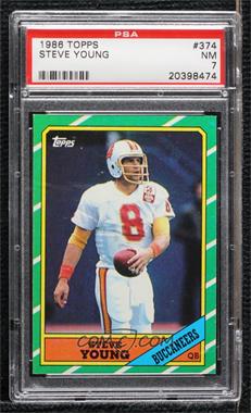 1986 Topps - [Base] #374.1 - Steve Young (C* on Copyright Line) [PSA 7 NM]