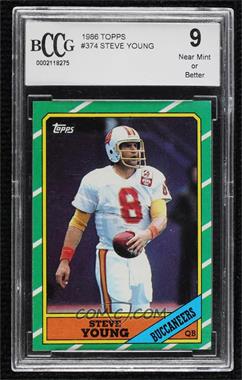 1986 Topps - [Base] #374.1 - Steve Young (C* on Copyright Line) [BCCG 9 Near Mint or Better]