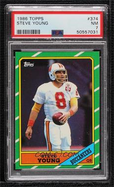 1986 Topps - [Base] #374.1 - Steve Young (C* on Copyright Line) [PSA 7 NM]