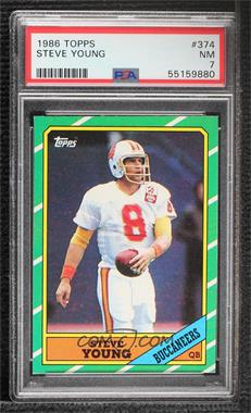 1986 Topps - [Base] #374.1 - Steve Young (C* on Copyright Line) [PSA 7 NM]