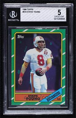 1986 Topps - [Base] #374.1 - Steve Young (C* on Copyright Line) [BGS 5 EXCELLENT]
