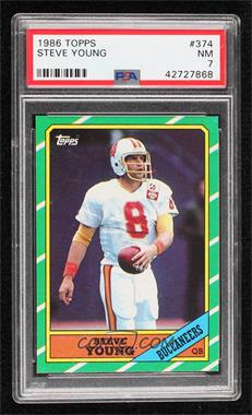 1986 Topps - [Base] #374.1 - Steve Young (C* on Copyright Line) [PSA 7 NM]