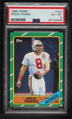 1986 Topps - [Base] #374.1 - Steve Young (C* on Copyright Line) [PSA 6 EX‑MT]