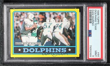 1986 Topps - [Base] #44.2 - Miami Dolphins (D* on Copyright Line) [PSA 9 MINT]