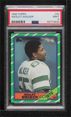 1986 Topps - [Base] #99.1 - Wesley Walker (C* on Copyright Line) [PSA 9 MINT]